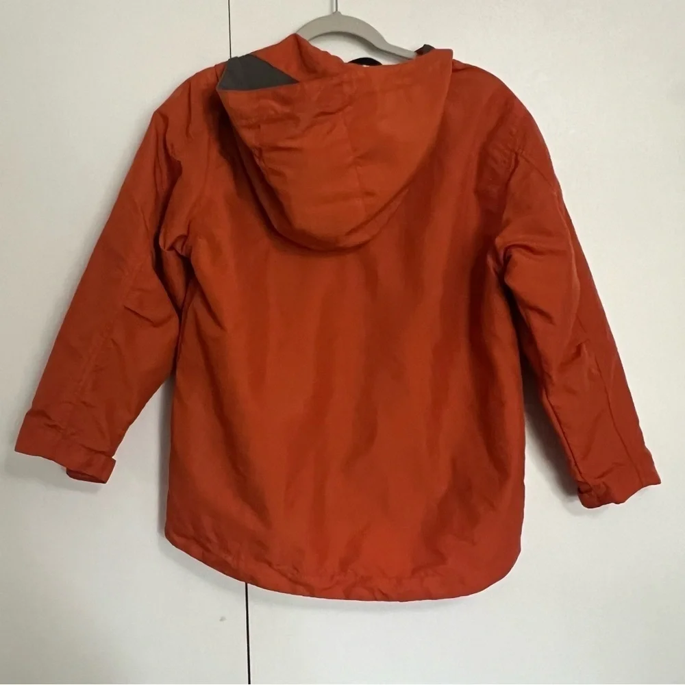 Gap Kids Orange Windbreaker Rain Lightweight Hooded Jacket size large 10
